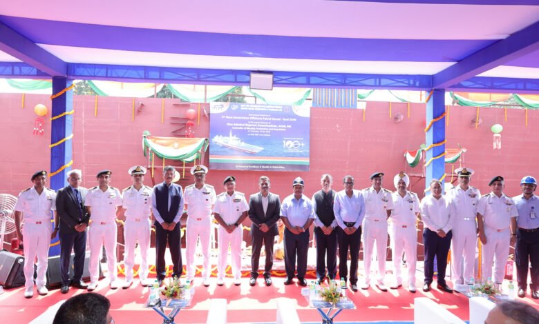 छत्तीसगढ़राज्य अगली पीढ़ी के चौथे अपतटीय गश्ती पोत यार्ड के निर्माण कार्य का शुभारंभ