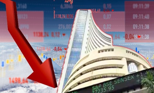 शेयर बाजार धड़ाम, सेंसेक्स गिरा, निफ्टी भी लुढ़का