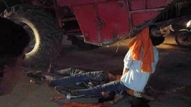 दर्दनाक सड़क हादसा : बाइक और हार्वेस्टर के बीच जबरदस्त भिड़ंत, तीन मौत