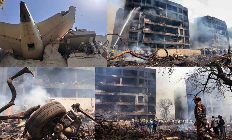 अहमदाबाद विमान हादसा : हॉस्टल में क्रैश हुआ प्लेन, सामने आया भयावह मंजर, प्लेन में पूर्व सीएम के सवार होने की खबर