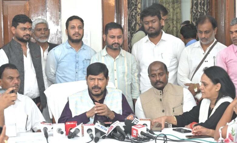 सामाजिक न्याय एवं अधिकारिता राज्य मंत्री श्री रामदास अठावले का छत्तीसगढ़ प्रवास