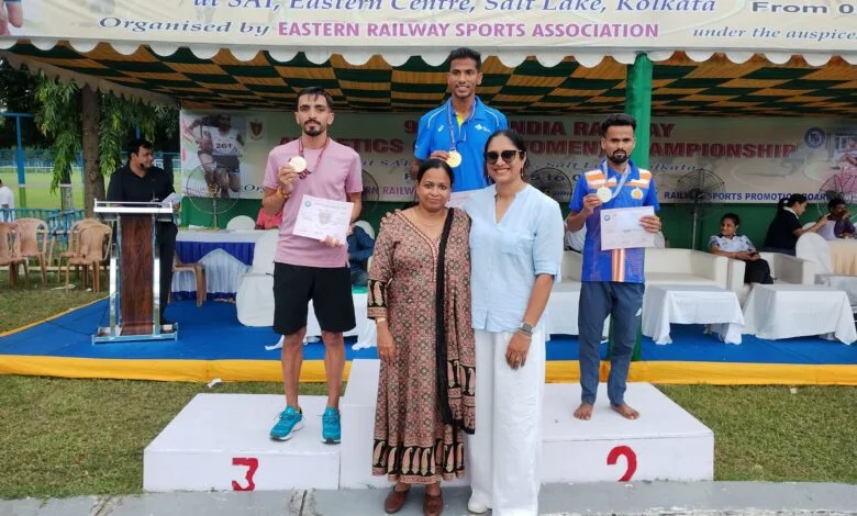 अखिल भारतीय एथलेटिक प्रतियोगिता : रेलवे के खिलाड़ियों ने शानदार किया प्रदर्शन