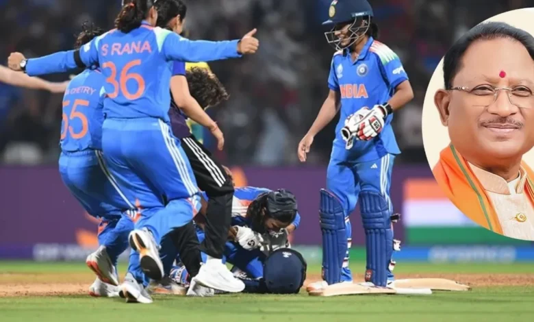 भारतीय महिला क्रिकेट टीम की विश्वविजेता बनने की उपलब्धि पर मुख्यमंत्री श्री विष्णु देव साय ने दी बधाई
